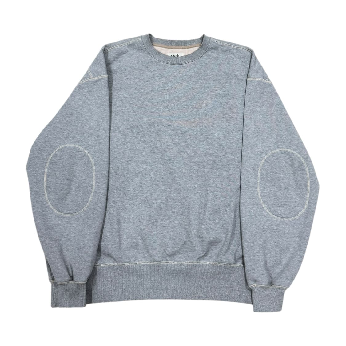 러프사이드 오버사이즈드 스웻셔츠 패치 맨투맨 멜란지 그레이 3 상품이미지1