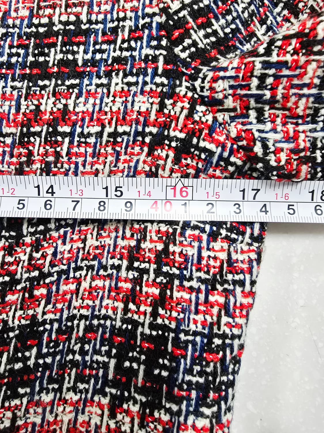 SI 트위드 원피스 카라넥 55사이즈 상품이미지8