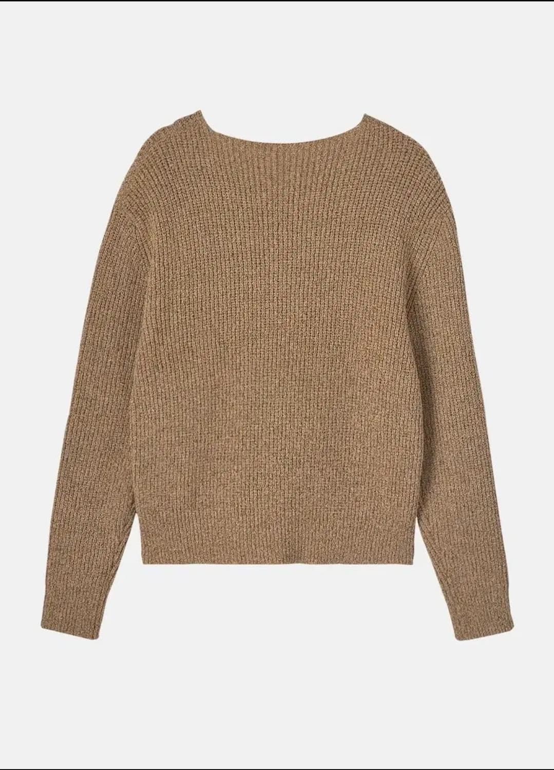 Lfm Boucle V-neck knit (camel) 상품이미지7