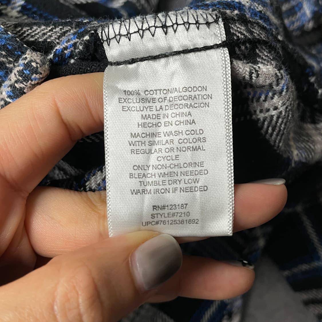 DICKIES 디키즈 블루 플란넬 코튼 체크 셔츠 A00796 상품이미지10