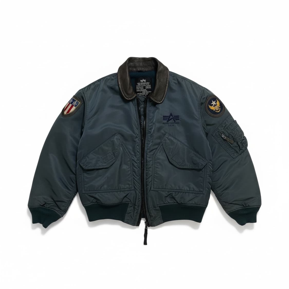 알파인더스트리 레더카라 ma-1 항공점퍼 상품이미지1