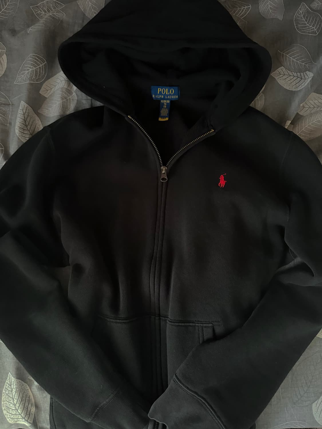 폴로 랄프로렌 보이즈 후드집업 블랙 XL 상품이미지1