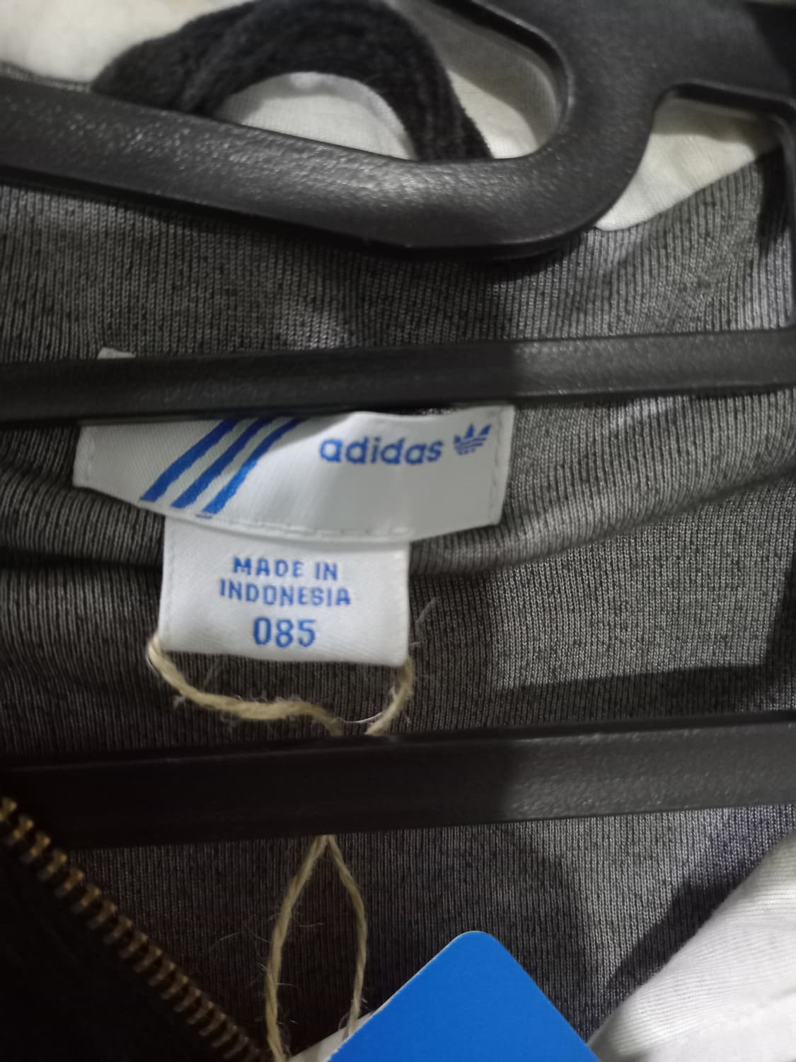 아디다스 희귀 벨벳 블랙 트랙탑 저지 져지집업 85/XS 상품이미지4