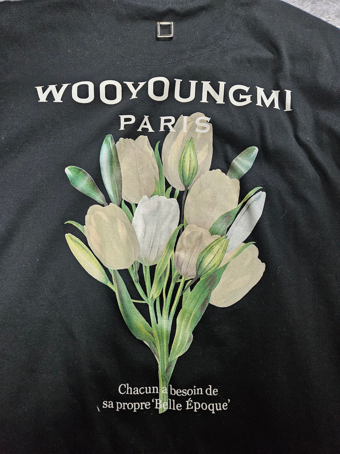 우영미 블랙 플라워 롱슬리브 티셔츠 48 상품이미지2