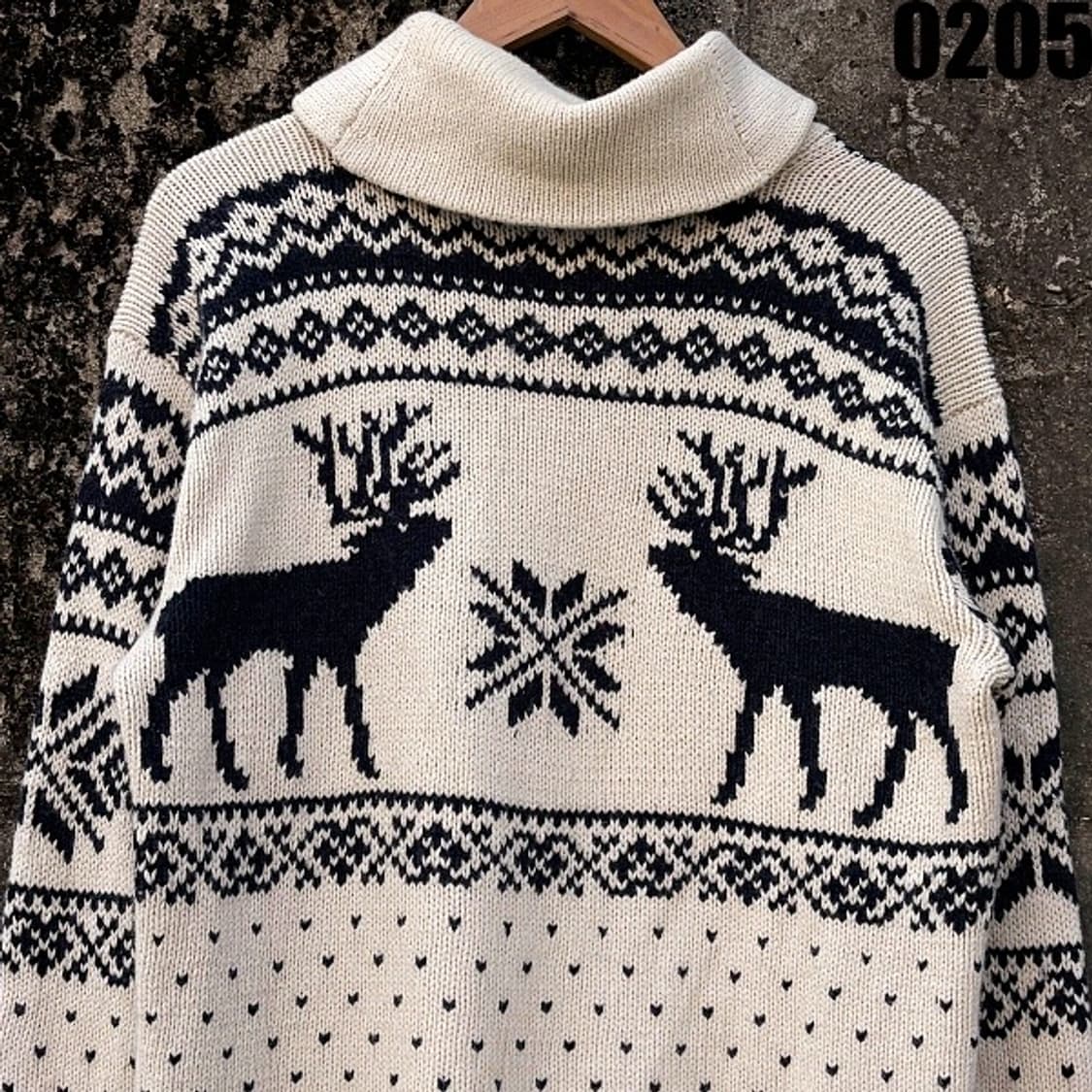 폴로 랄프로렌 노르딕 사슴 숄카라 니트 스웨터 M 0205  상품이미지5