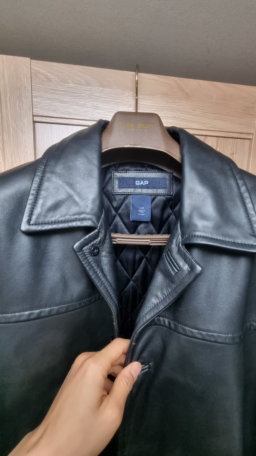 90s 올드갭 레더 카코트 상품이미지3