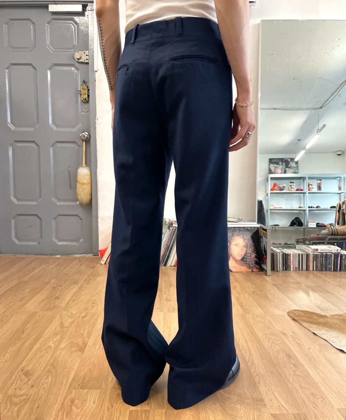 80s Talon zip 울 플레어 팬츠 상품이미지3