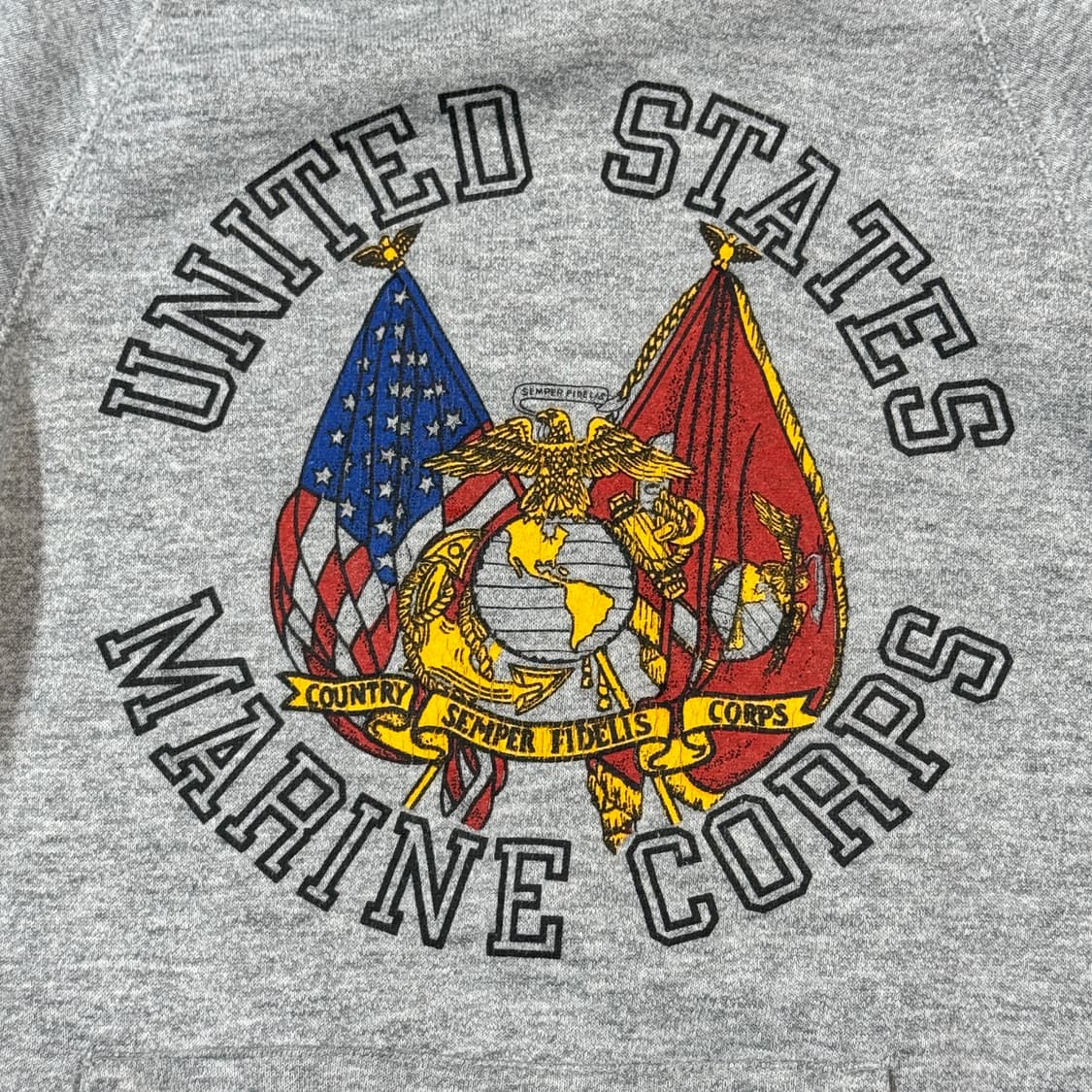 S) USA SOFFE 미군 해병대 빈티지 스웻 후드티 상품이미지4