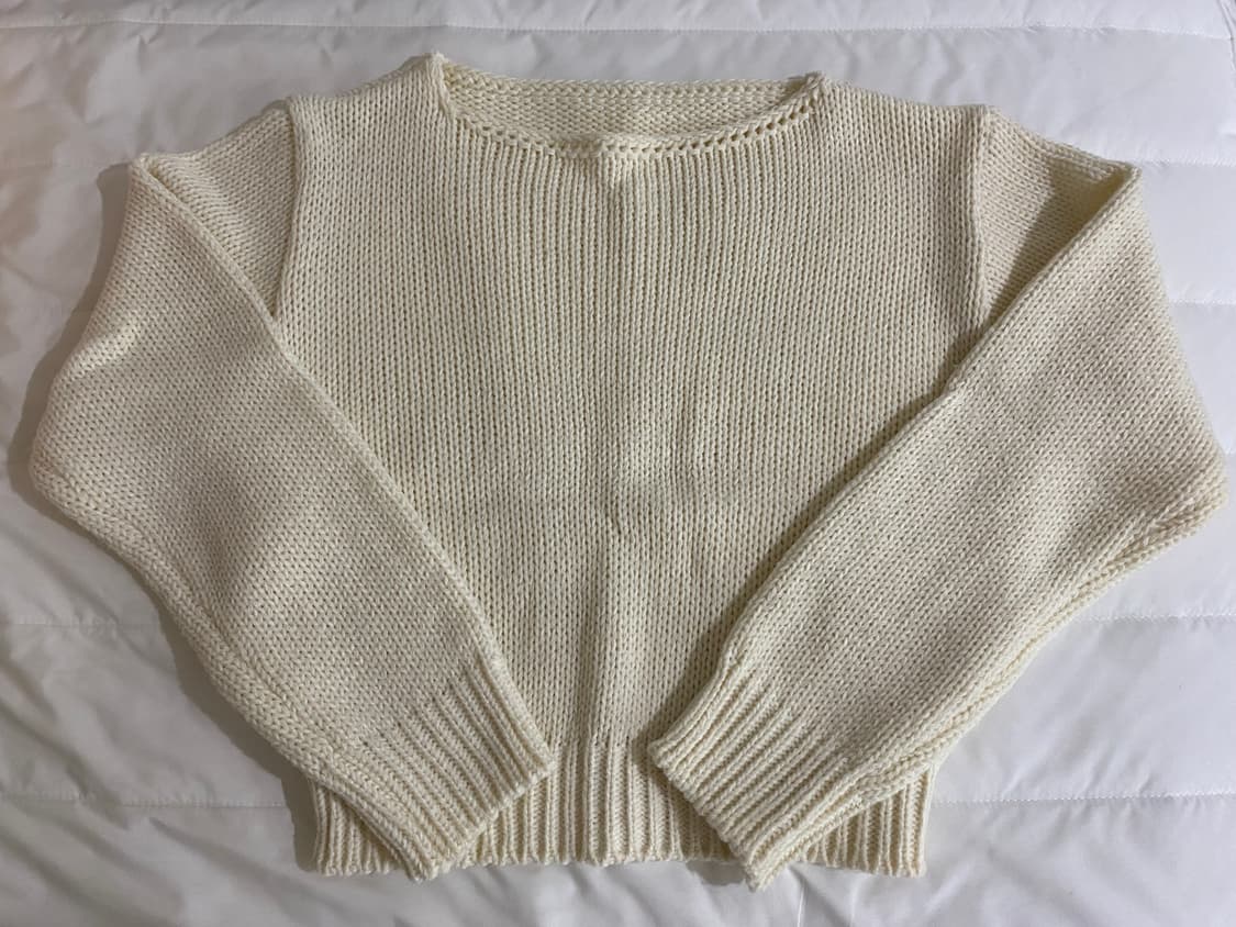 아워캐비넷 waffle boat neck knit 상품이미지2