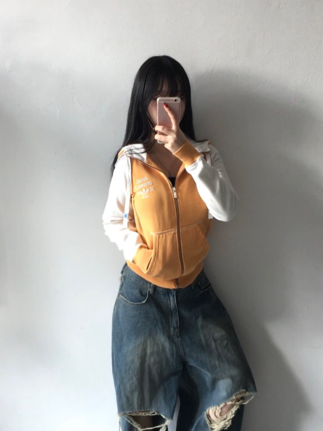 아디다스 배색 후드집업 상품이미지2