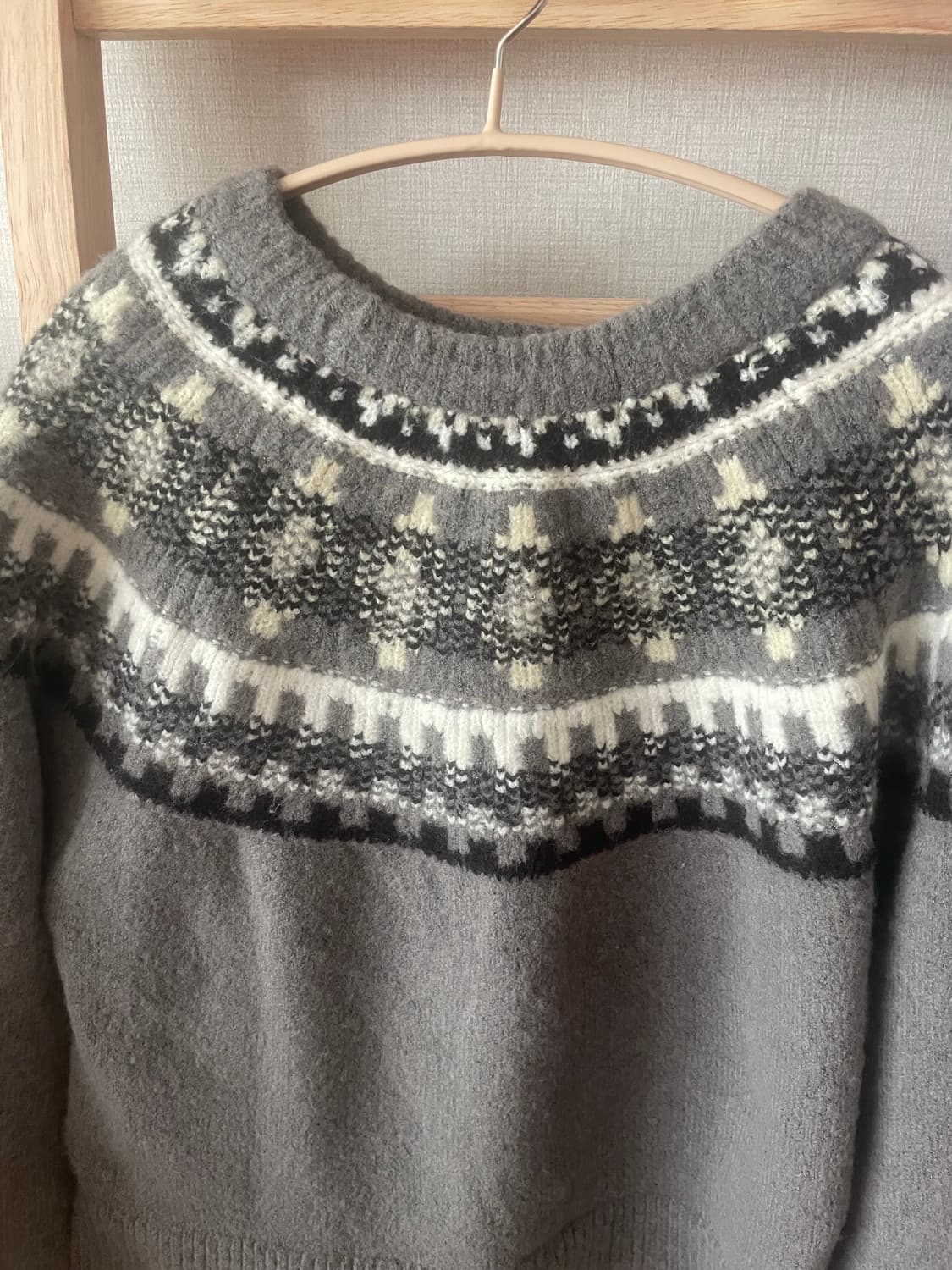 모리걸 빈티지 어스뮤직 곰돌이 니트 🩶🐻 상품이미지2