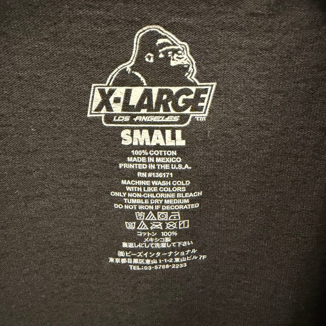 XLARGE 엑스라지 블랙 반팔 티셔츠 S 상품이미지7