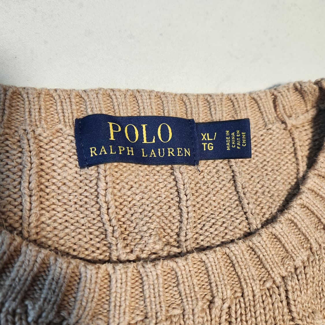 폴로 랄프로렌 케이블 니트 베이지 상품이미지5