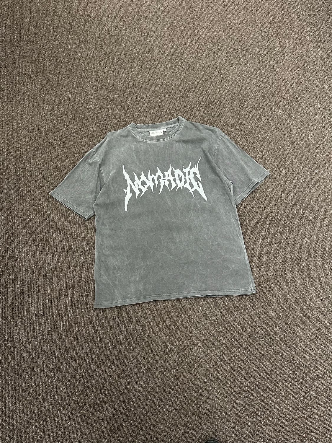 OS)Japanese vintage 레터링 로고 그레이 반팔 상품이미지1