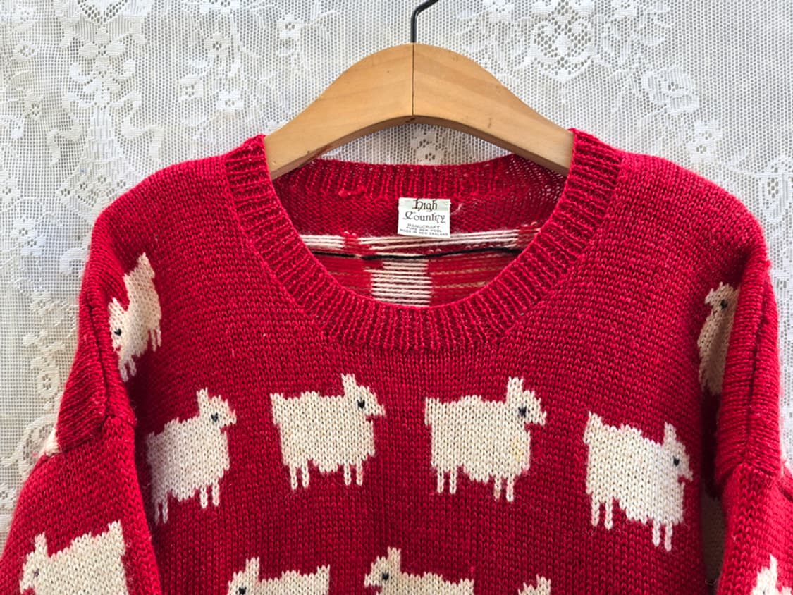 90s 다이애나비 검은양 니트 핸드메이드 상품이미지3