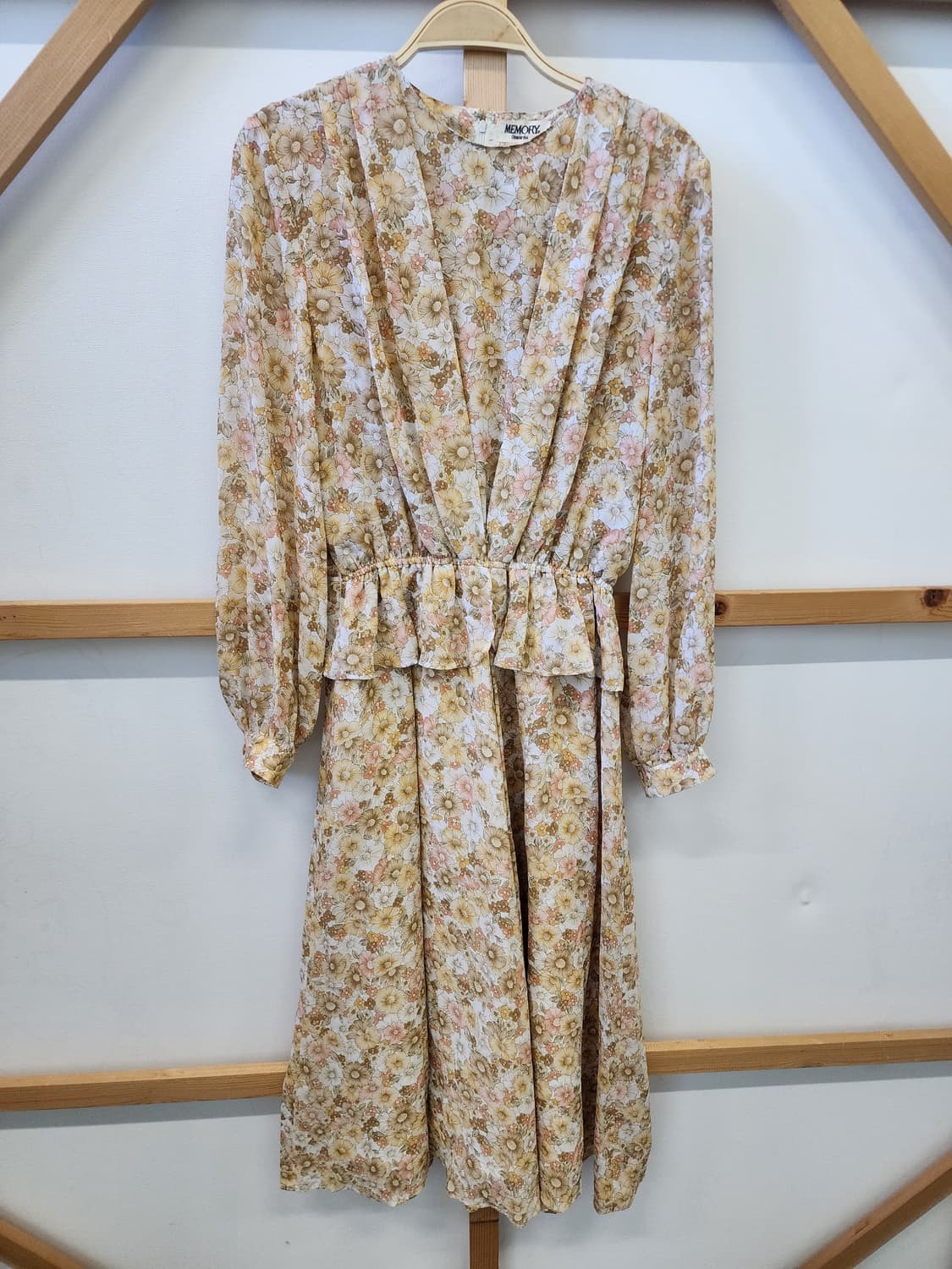 일본빈티지 플라워 패턴 원피스 상품이미지1