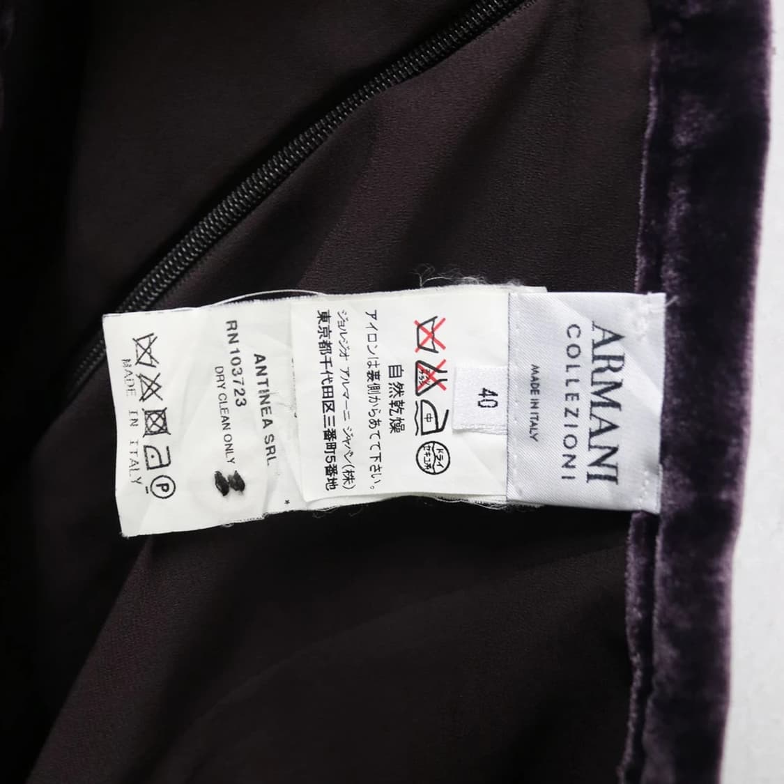 ARMANI COLLEZIONI 실크 벨벳 미디 스커트 60167 상품이미지5