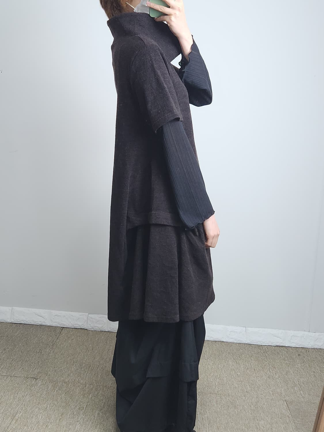 오버 넥 롱 탑 상품이미지3