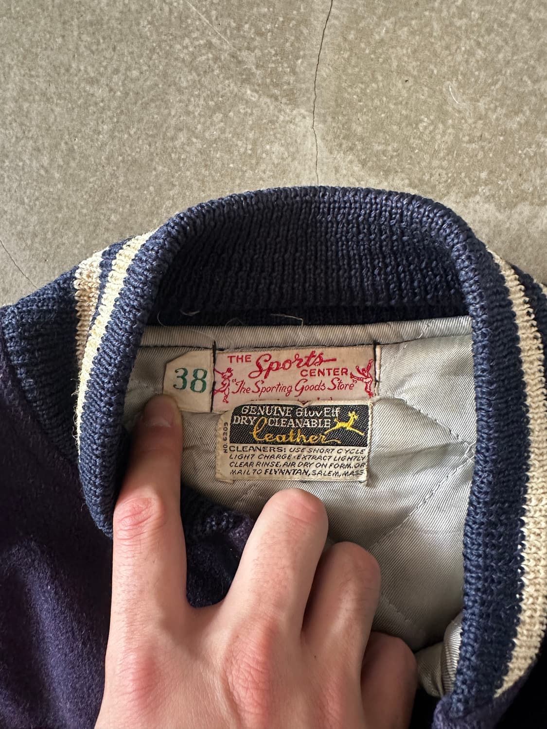 70s~80s Vintage leather Varsity Jacket  상품이미지2