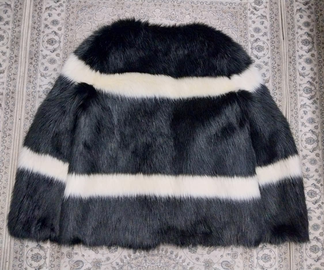 Mixxo 스트라이프 페이크 퍼 코트 M 상품이미지3