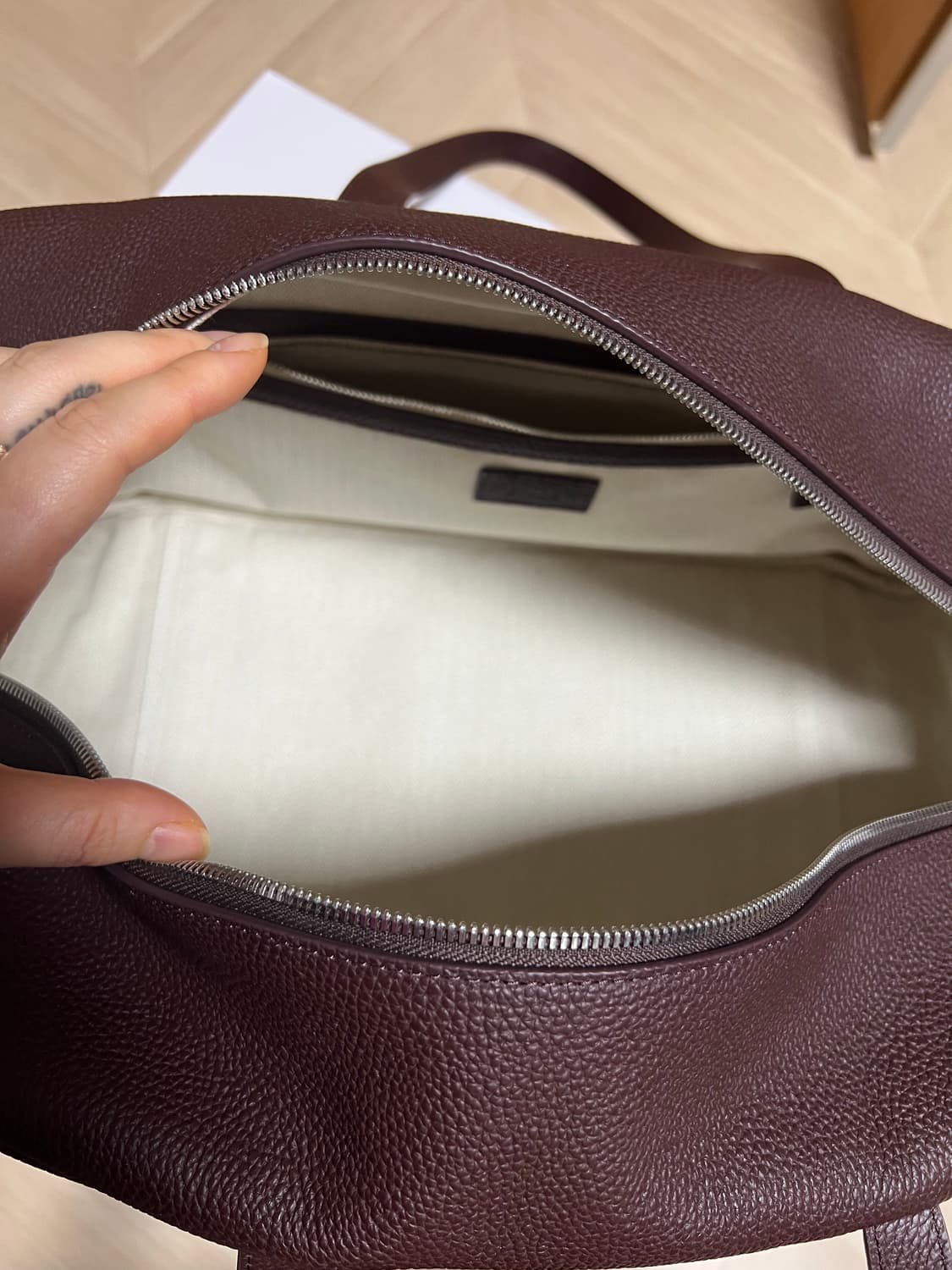 에토스 LARGE FOLDING BAG RED BROWN🤎 상품이미지3