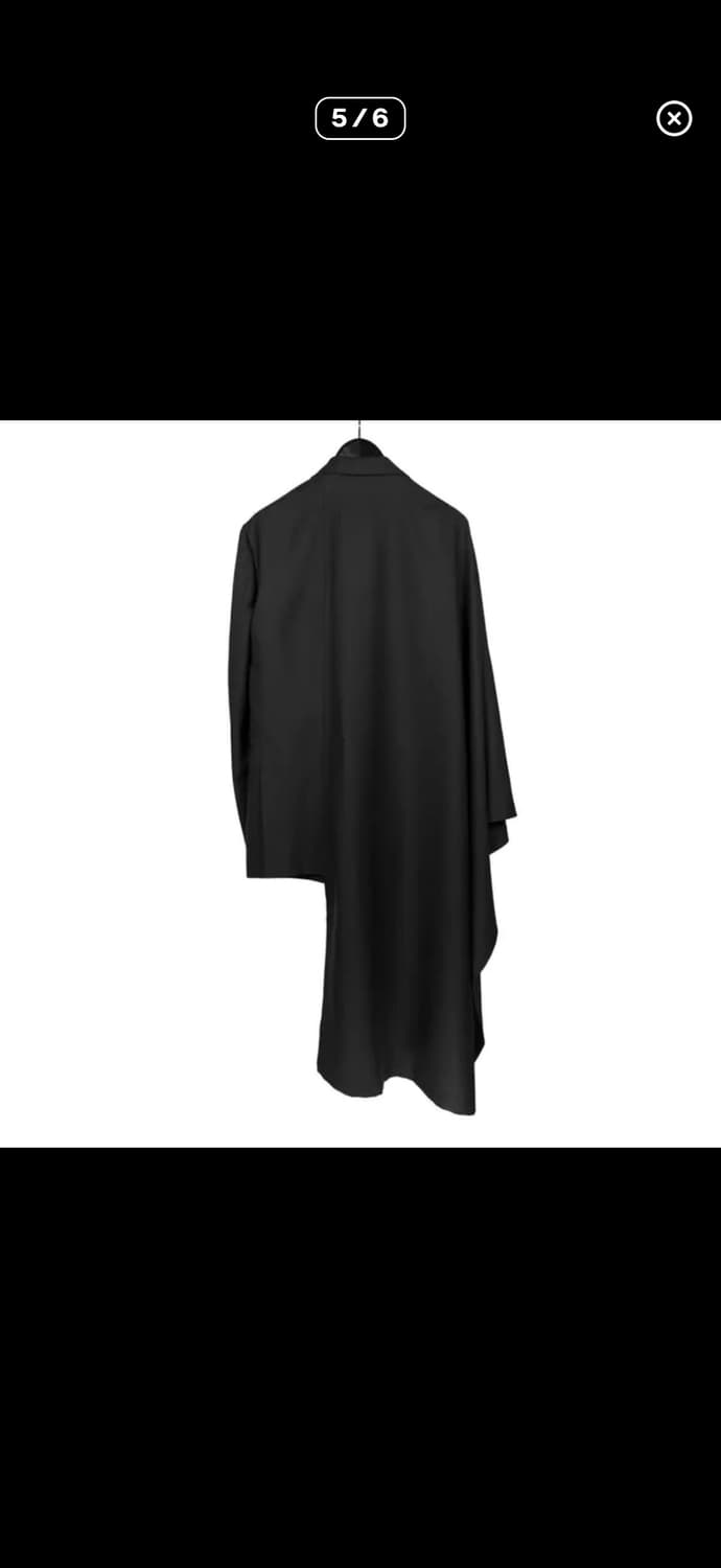 요지야마모토 하프 케이프 비대칭 블레지어 자켓 상품이미지2