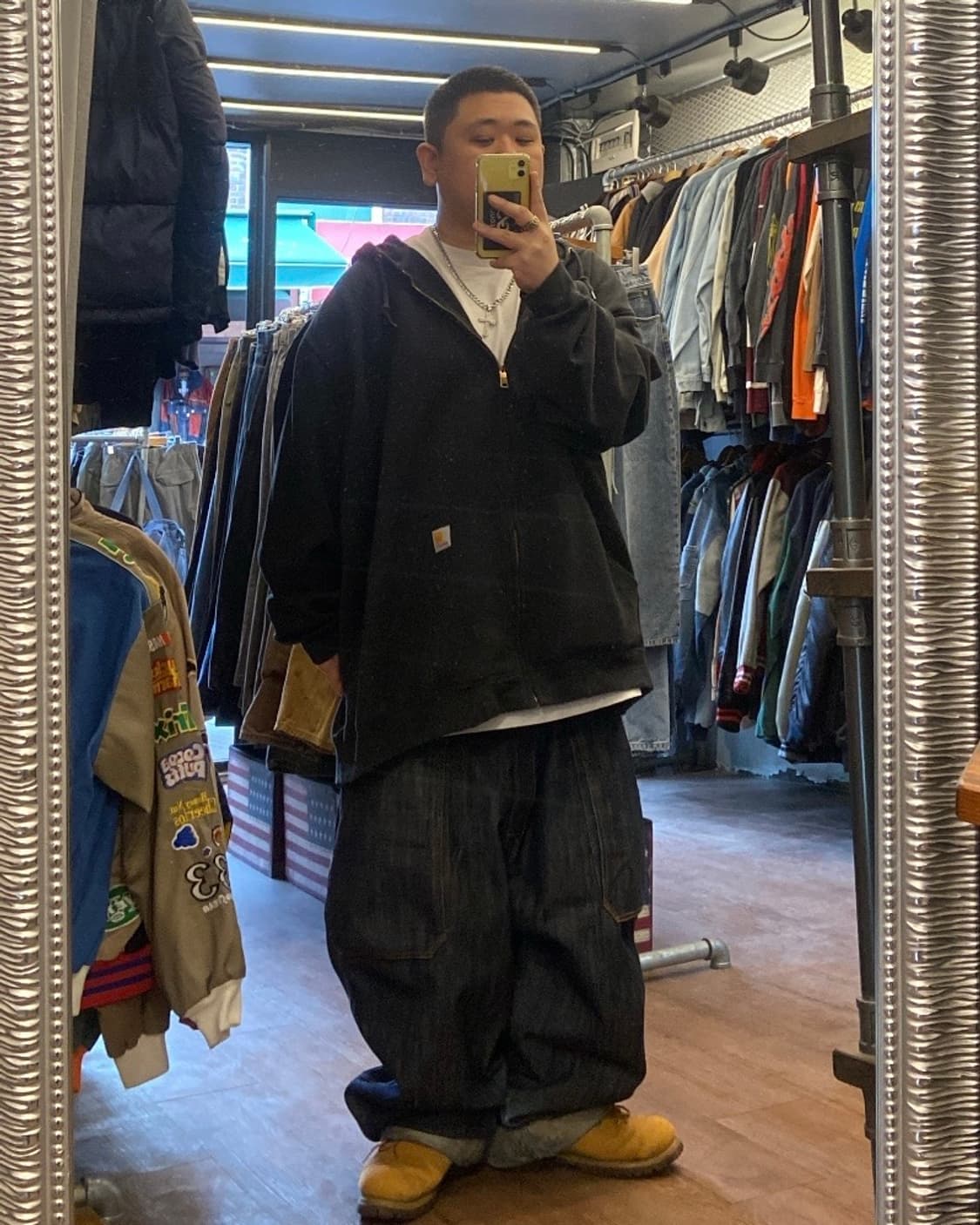 4XL) 칼하트 블랙 후드집업 상품이미지7