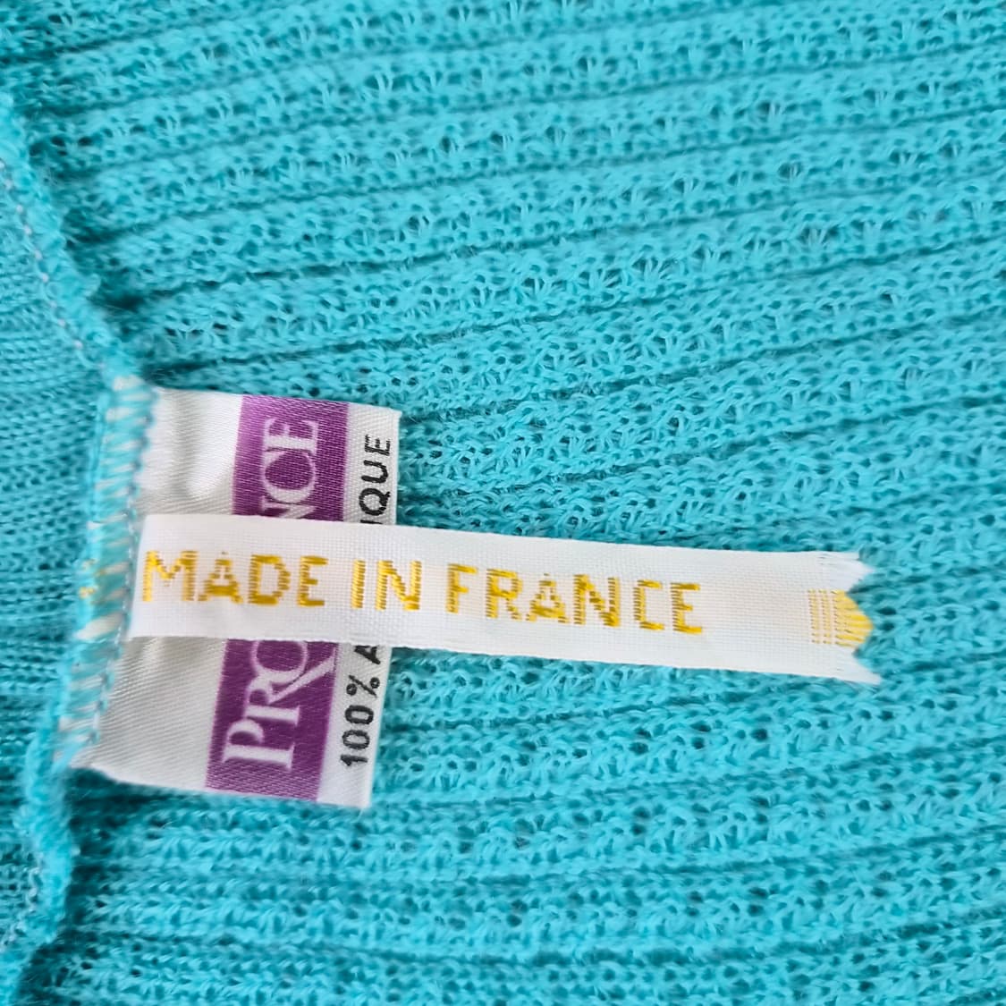 프랑스산 터쿼이즈 블루 터틀넥 민소매 니트 상품이미지8