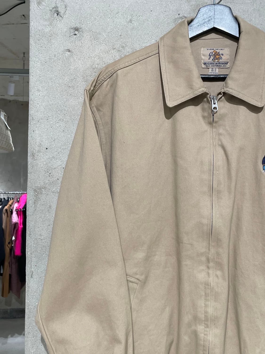 골든 베어 x 후아유 베이지 베어 해링턴 자켓 상품이미지2