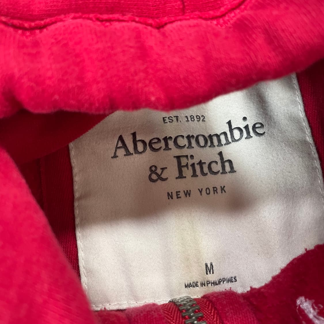 아베크롬비 스펠 로고 후드집업 레드 상품이미지4