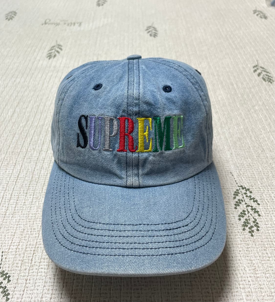 20fw 슈프림 멀티컬러 Logo 6-Panel 데님 상품이미지1