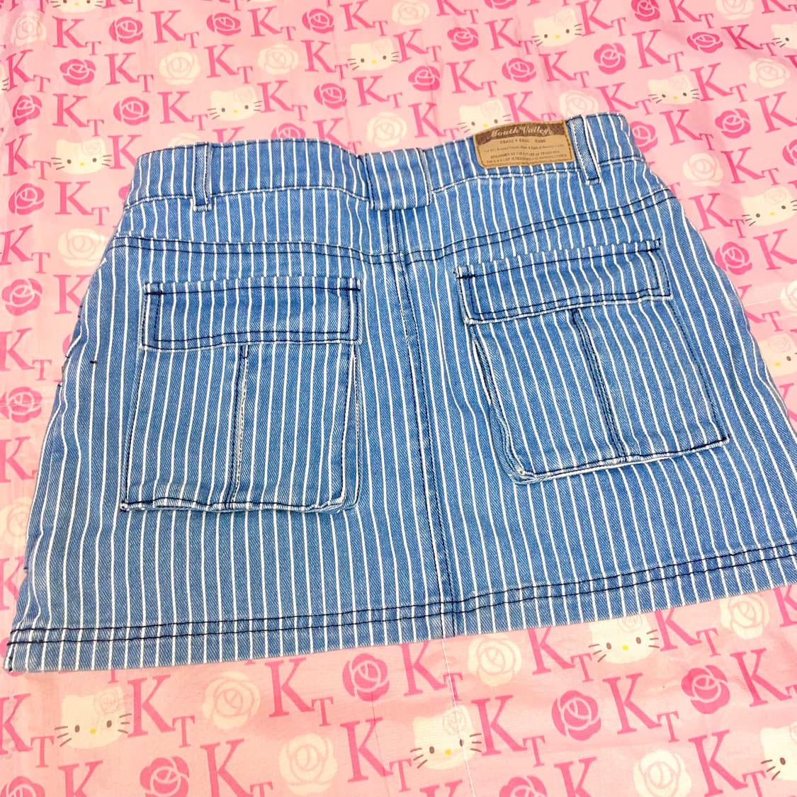 빈티지 스트라이프 숏 스커트 미니 데님  상품이미지2