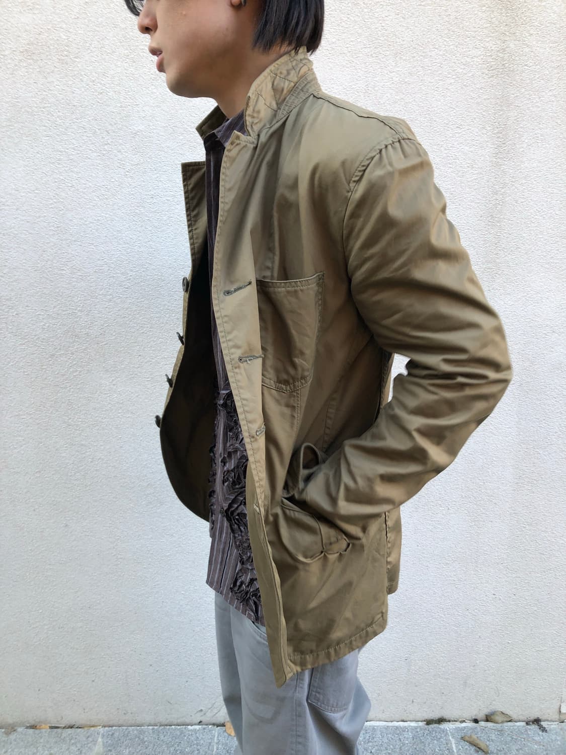 요지야마모토 뿌르옴므 밀리터리 하이넥 블레이저 자켓 상품이미지7