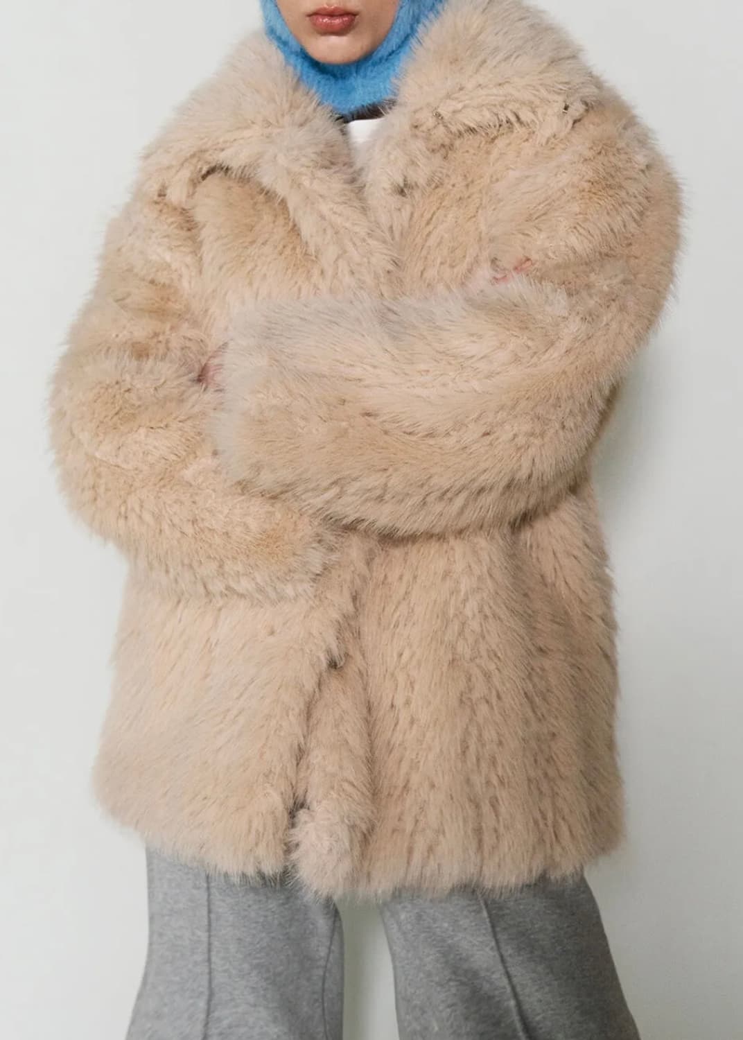 320쇼룸 퍼자켓 베이지 상품이미지3