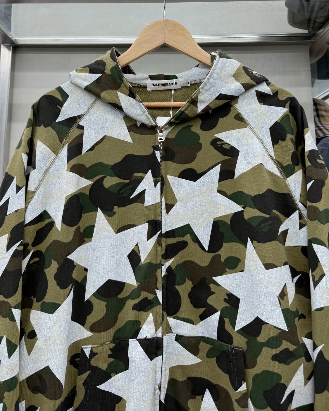 베이프 스타 00s OG 퍼스트 카모 풀집업 스웻 후디 후드집업 상품이미지3