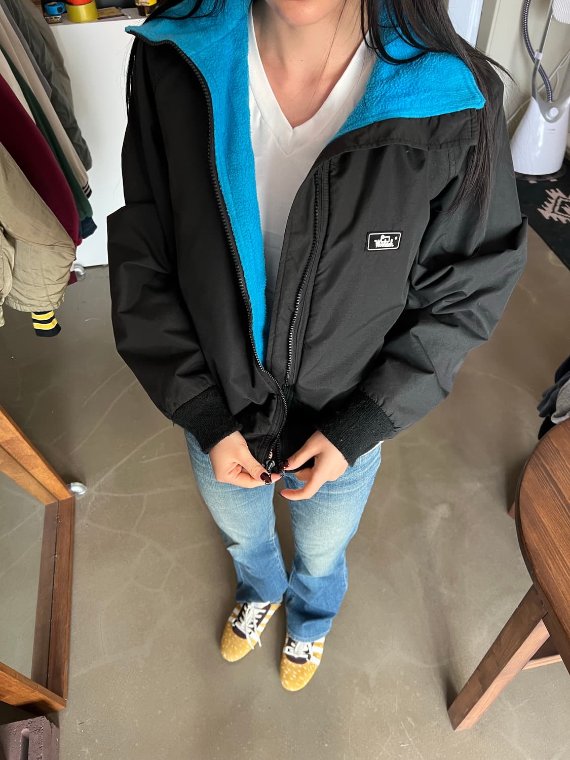 90s Woolrich 울리치 women 플리스 웜업 자켓 상품이미지2