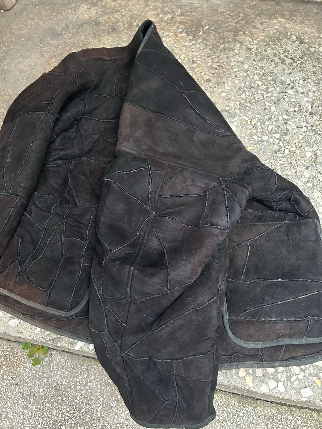 1980s issey miyake 레더 시어링 블랙 자켓  상품이미지4