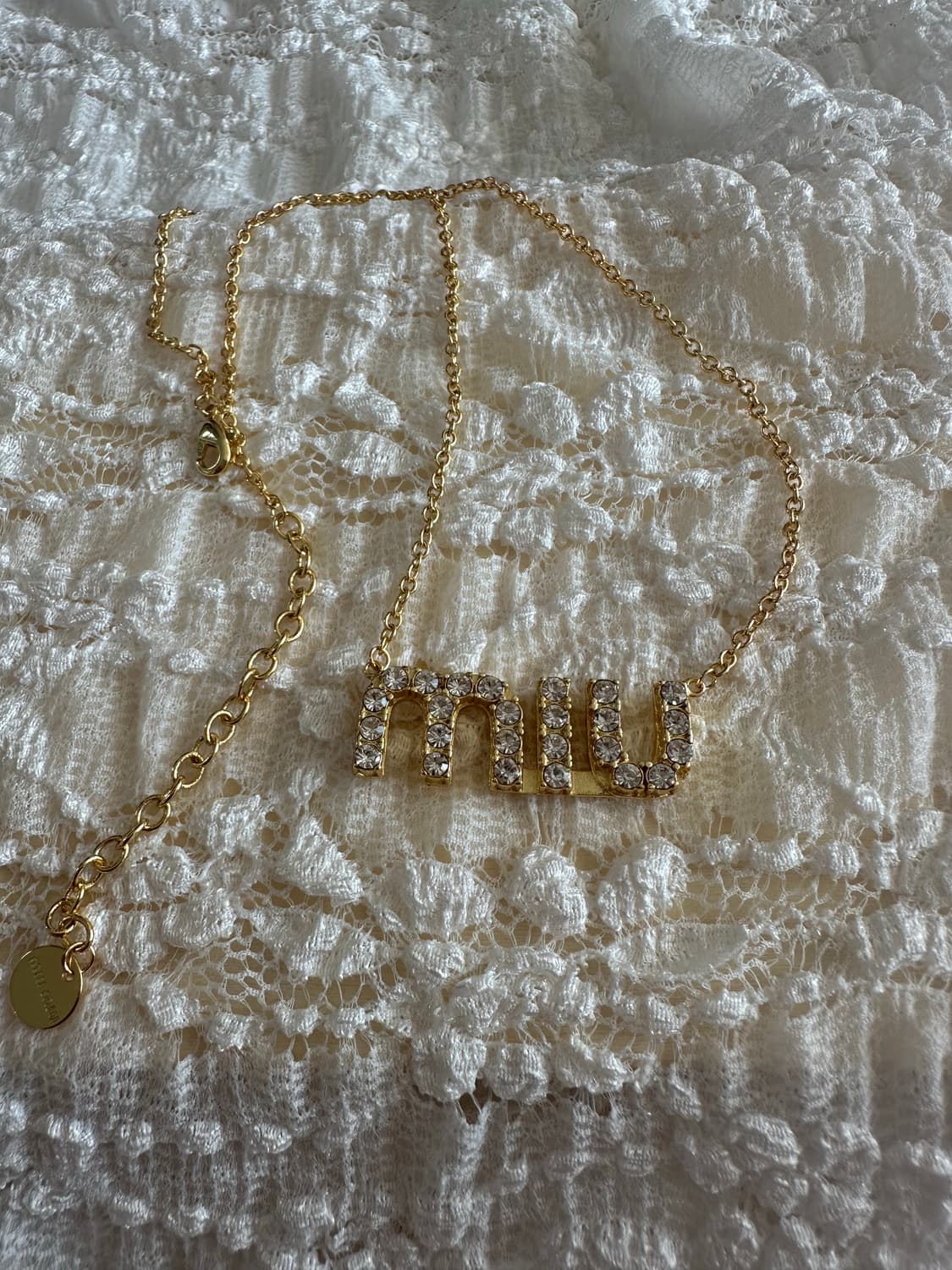 미우 업사이클링 옐로우골드 목걸이(42-50센티) 상품이미지3