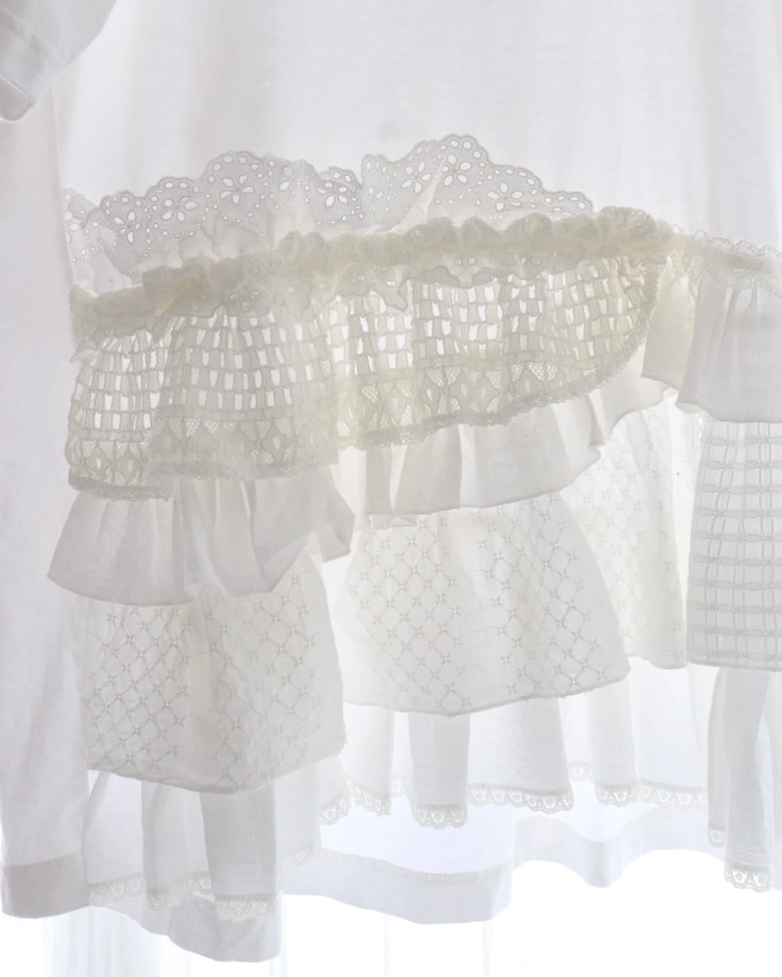 [Beams Boy] Tori-To Lace Frill T-Shirt 상품이미지8