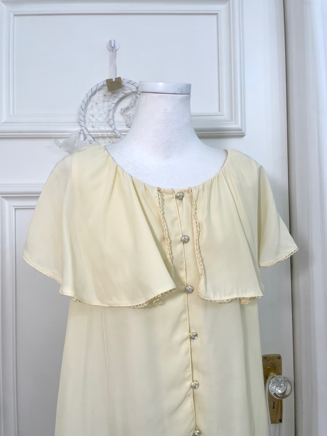 yellow wing point summer blouse(size-F) 상품이미지5