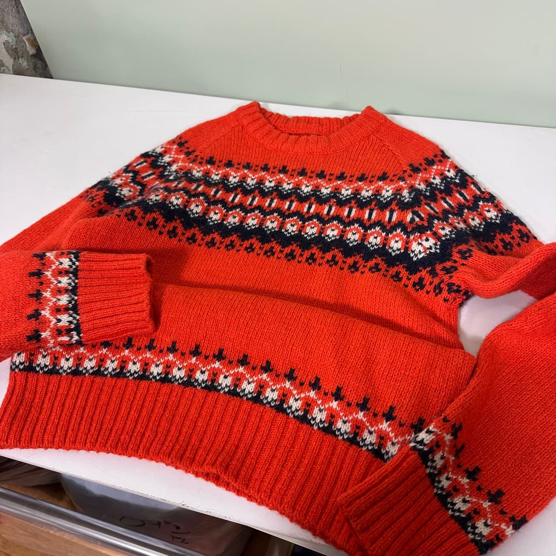 M H&M LOGG 알파카혼방 코랄 눈꽃니트 상품이미지1