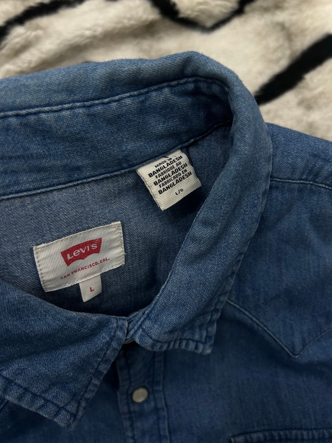 [L]리바이스 웨스턴 데님 셔츠/중청 상품이미지5