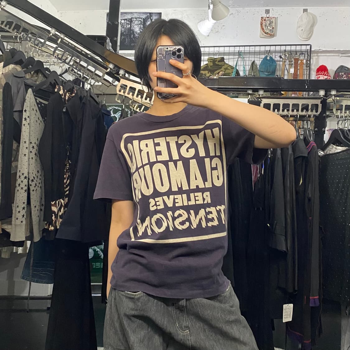 Hysteric Glamour 빅 레터링 반팔 티셔츠 상품이미지7