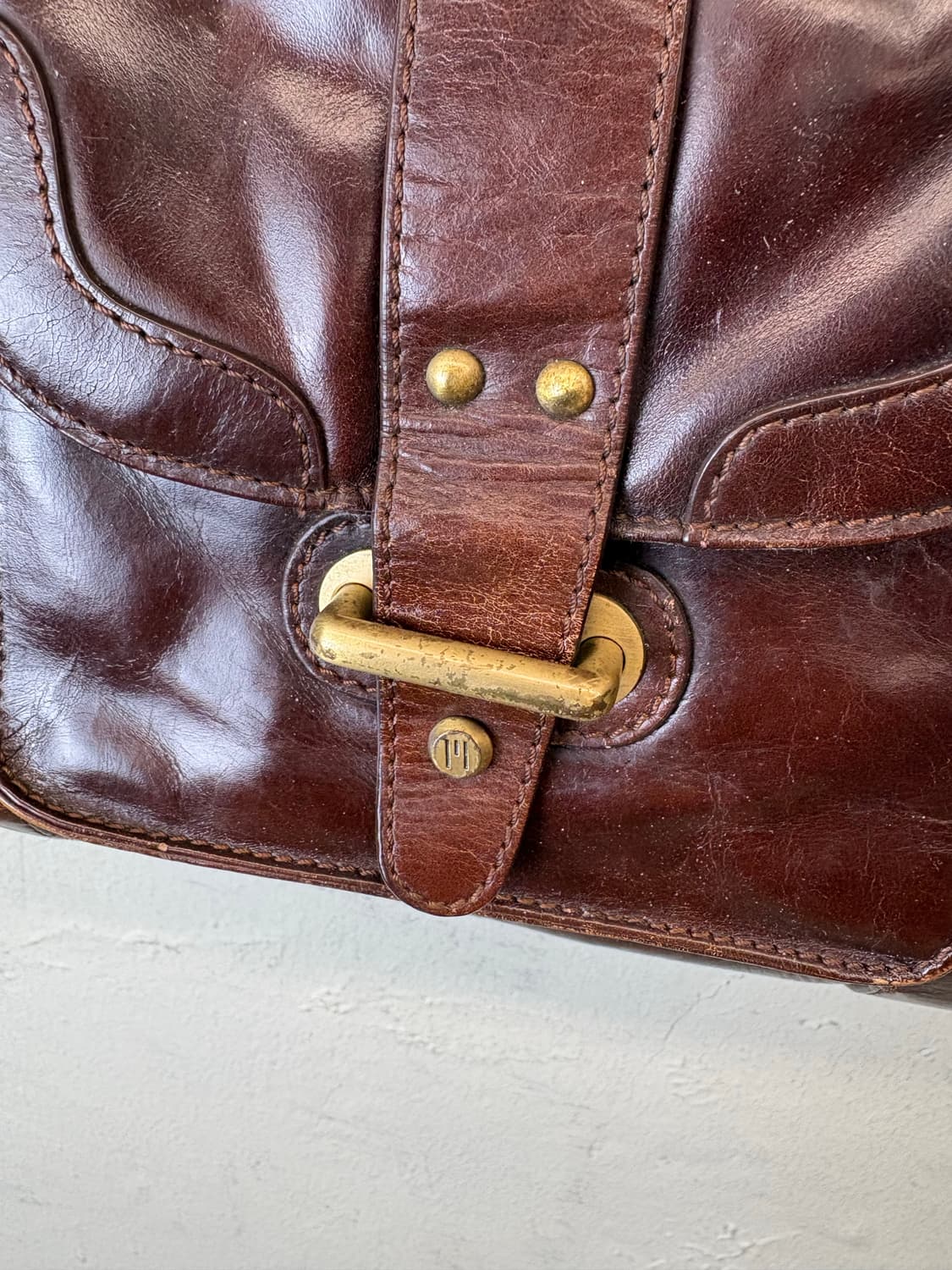 미쏘니 빈티지 웨스턴 레더 토드백 상품이미지5