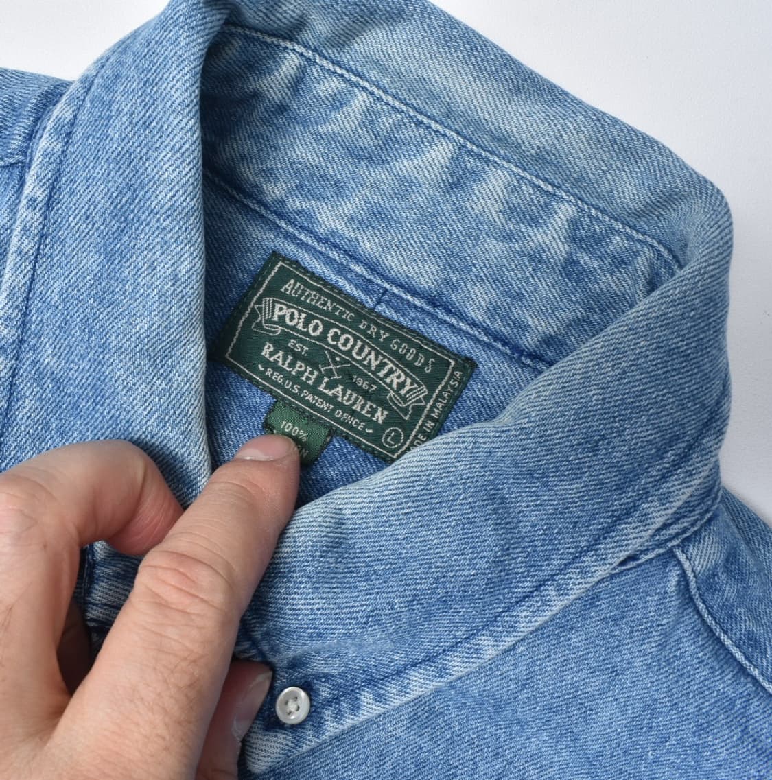 90s RRL 전신 폴로 랄프로렌 컨트리 데님셔츠 청남방 상품이미지5