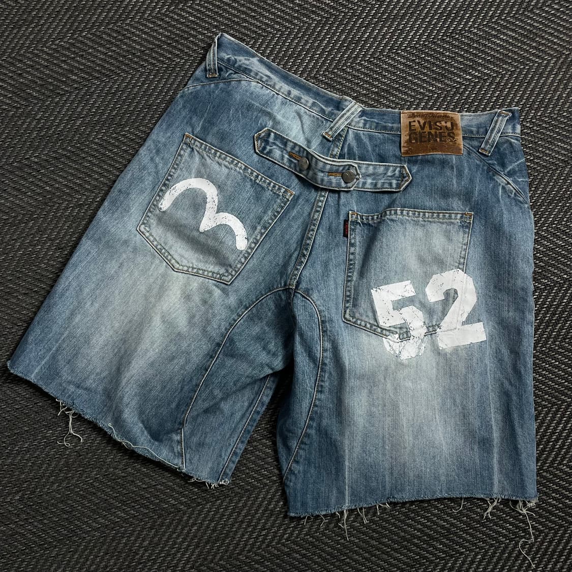 에비수 커팅 워싱 데님 버뮤다 팬츠y 4553 상품이미지1