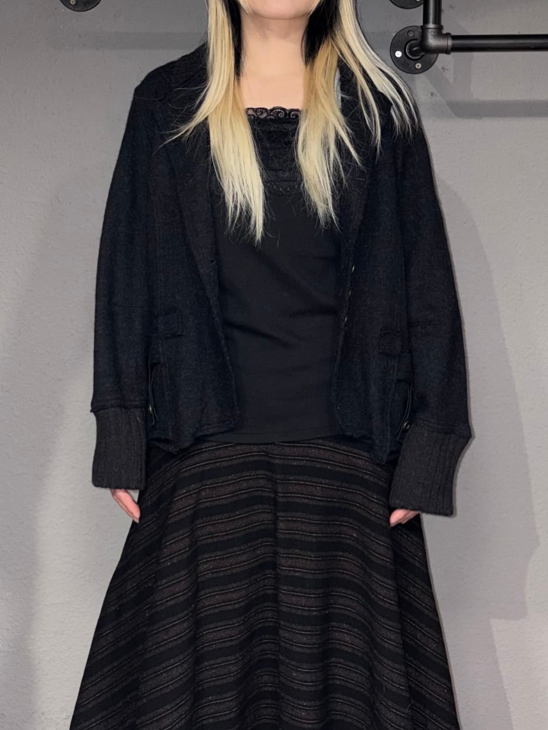 일본빈티지 디테일 모직 자켓 상품이미지2