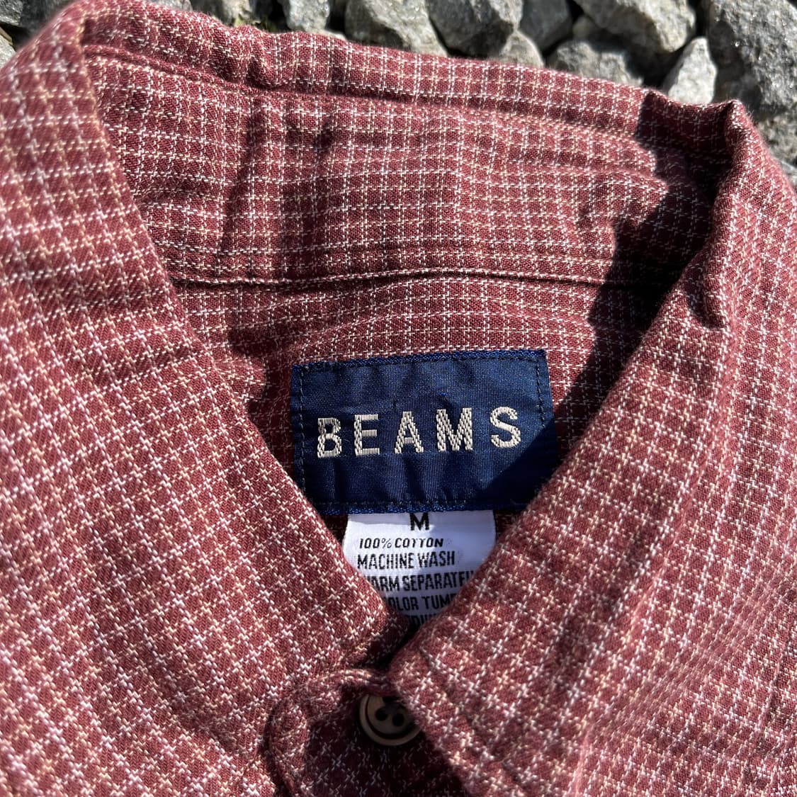 BEAMS 깅엄체크 셔츠 (실측확인) 상품이미지3