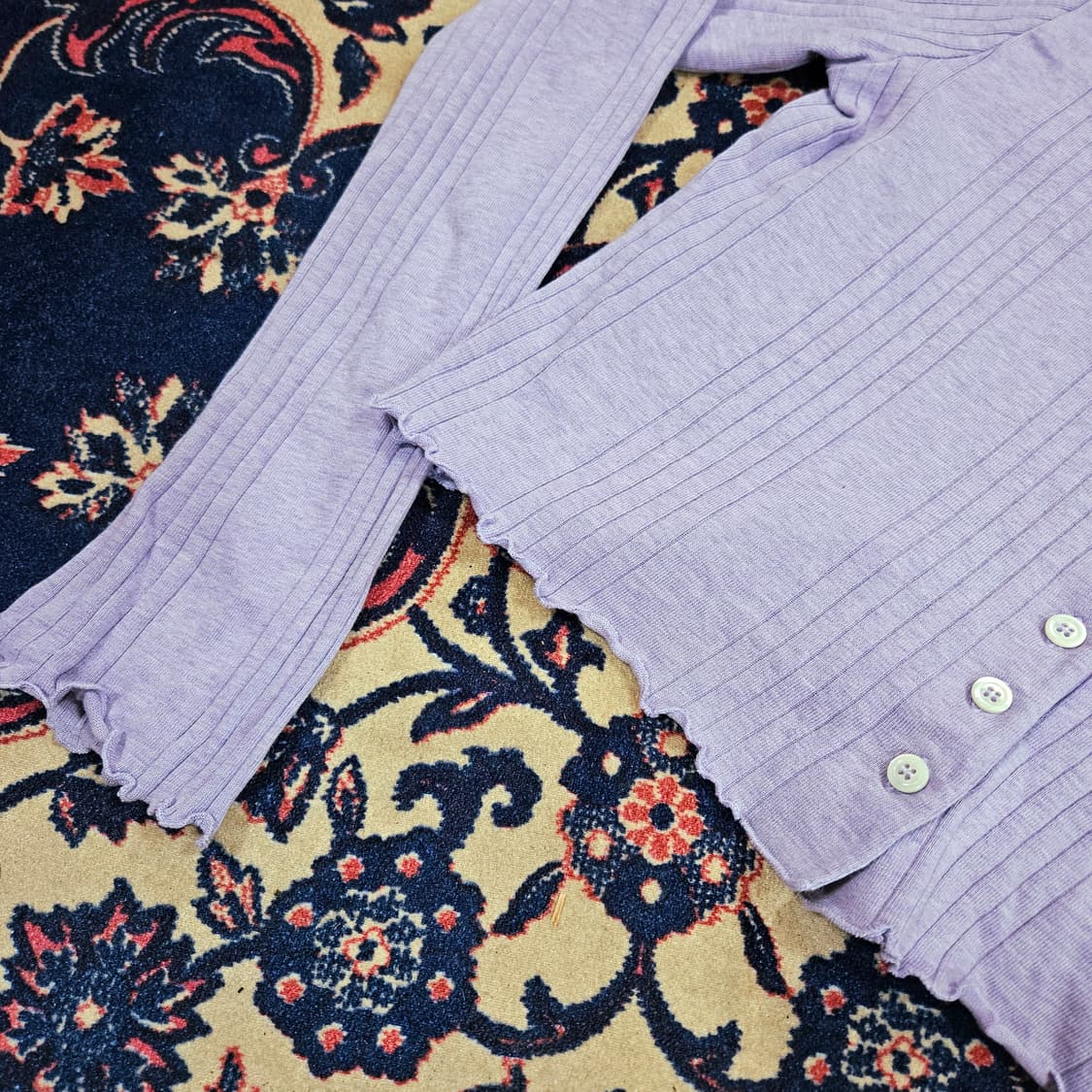 아페쎄(A.P.C) 라운드 프릴 퍼플 가디건 S size 상품이미지5