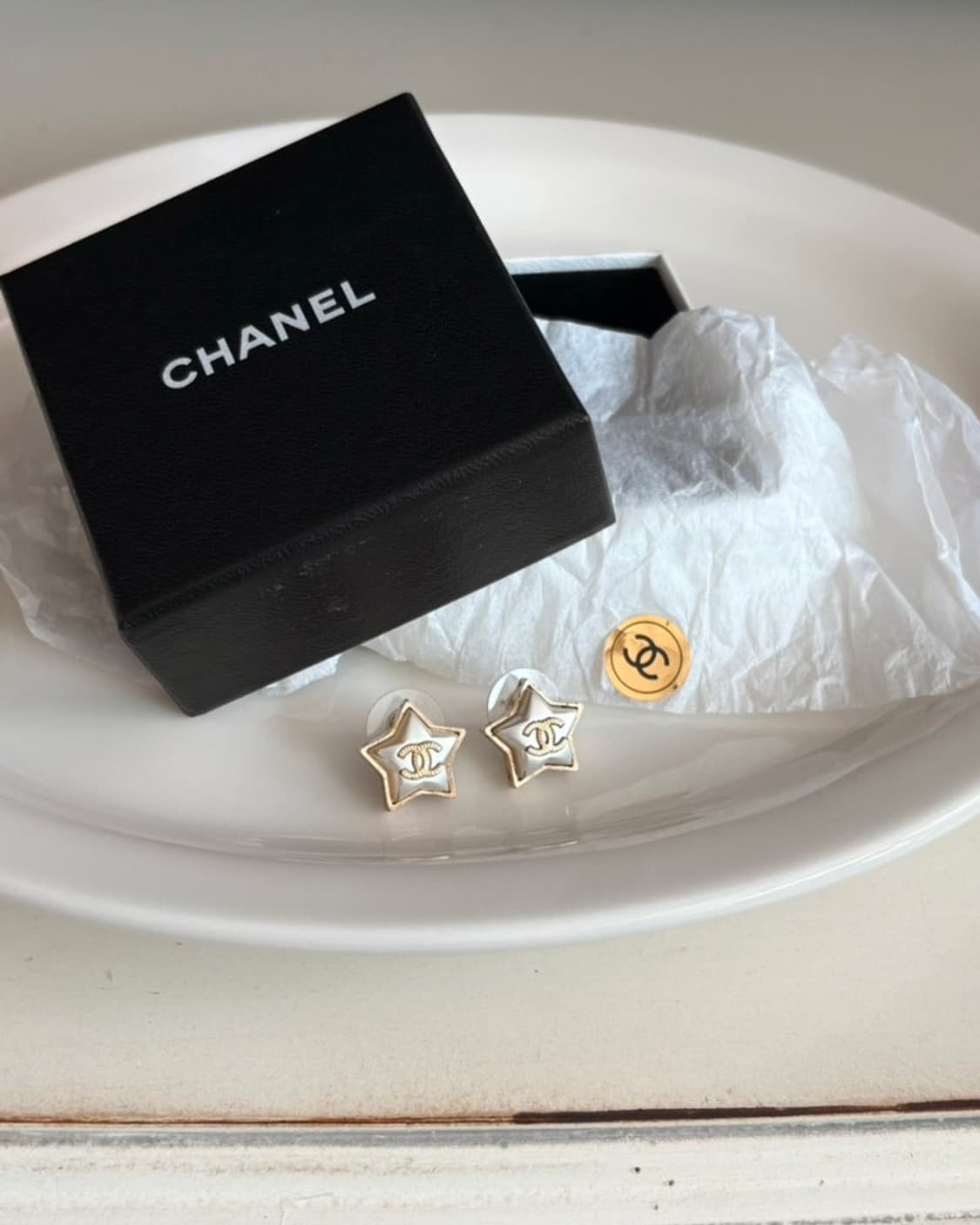 CHANEL 샤넬 CC 로고 스타 펄 귀걸이 A17B 상품이미지2